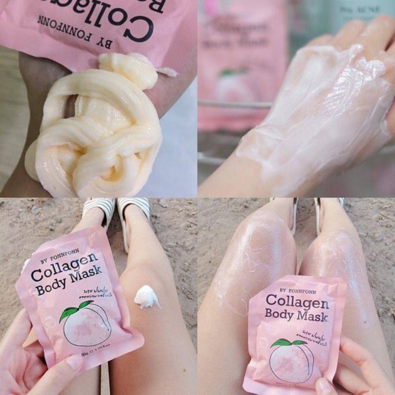 ‼️READY‼️COLLAGEN BODY MASK BY FONNFONN ORIGINAL - PEMUTIH BADAN - MASKER BADAN