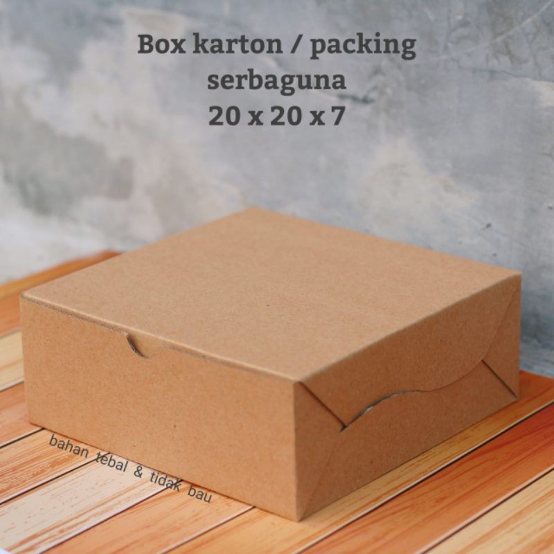 

DUS BOX KARTON 20X20X7 - DUS SERBAGUNA (PEMBELIAN PER 50 PCS)