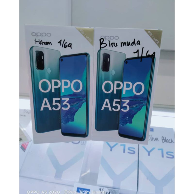 Oppo A53 4/64GB [RAM4GB ROM 64GB]90Hz 5000Mah garansi resmi black