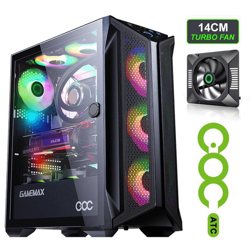 Gamemax Brufen C1 + 4 FAN RGB + Controller MANTUL GAN