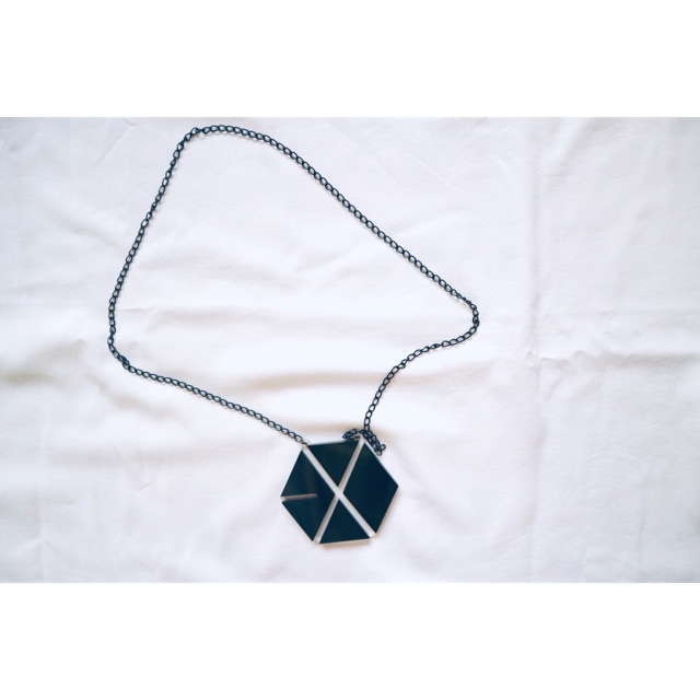 EXO UNOFFICIAL GOODS - EXO LOGO NECKLACE BLACK VER. | KALUNG EXO