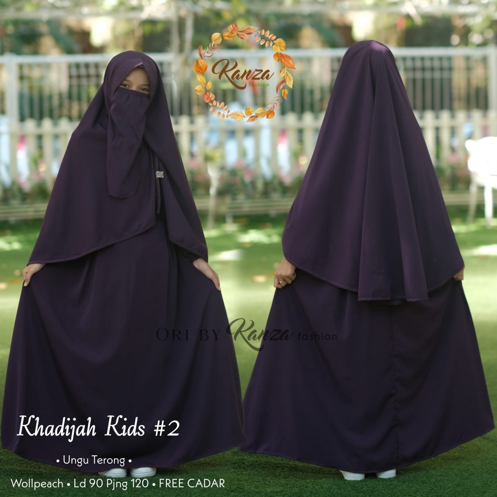 KHADIJAH KIDS gamis anak muslim fre cadar original produk by kanza fashion