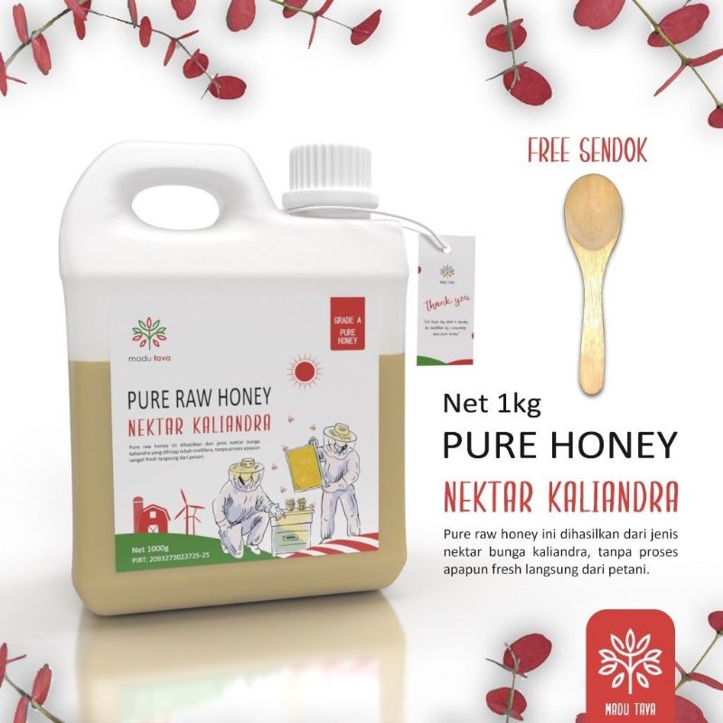 

Madu Murni Asli 1kg Tava Grade A Nektar Kaliandra 100% Alami pure natural honey