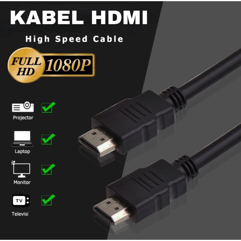 Kabel HDMI to HDMI Full HD 1080 4K High speed 1 Meter