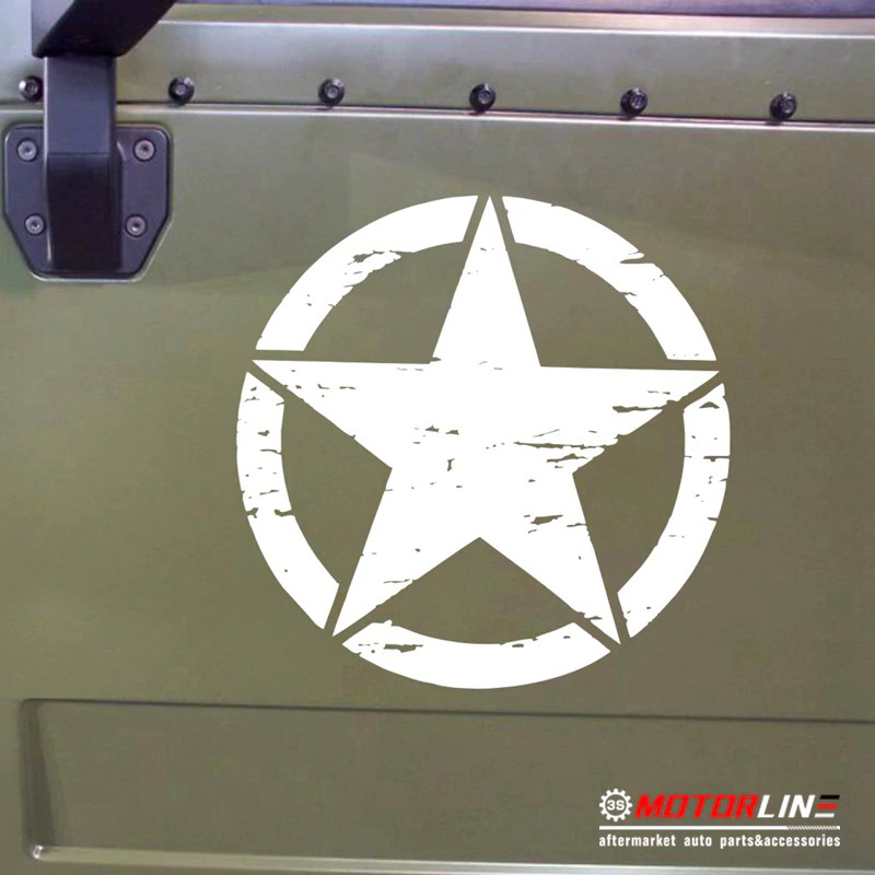 

Tentara Bintang Stiker Stiker Vinil Tertekan Cocok untuk Jip Wrangler Dll Pick Ukuran Warna Tidak