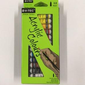 

Terlarisss FNW V-tec Acrylic Paint Set 12 Warna 6 Ml Cat Akrilik SW Stok Banyak`
