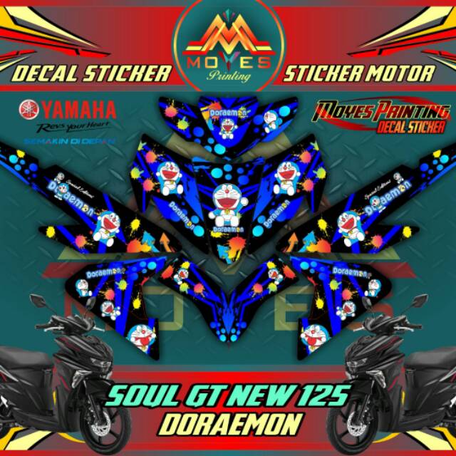Decal sticker yamaha GT sticker motor soulGt fulbody doraemon