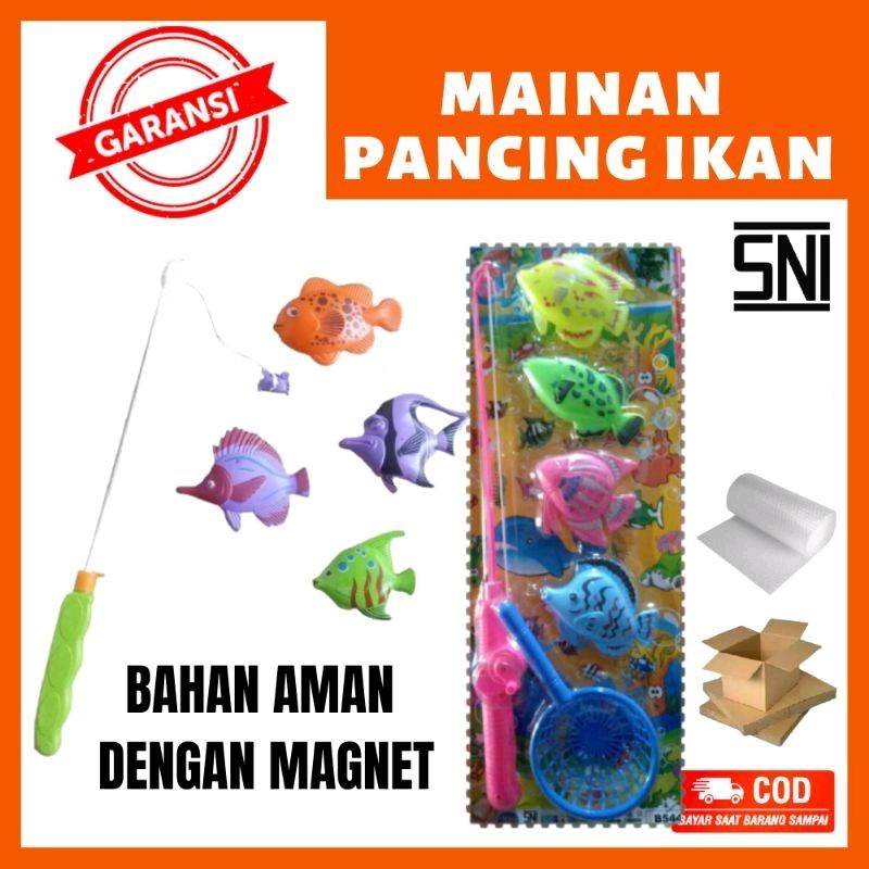 Mainan pancing ikan air magnet pancingan ikan magnet putar murah hippo mainan anak perempuan laki laki mainan edukasi