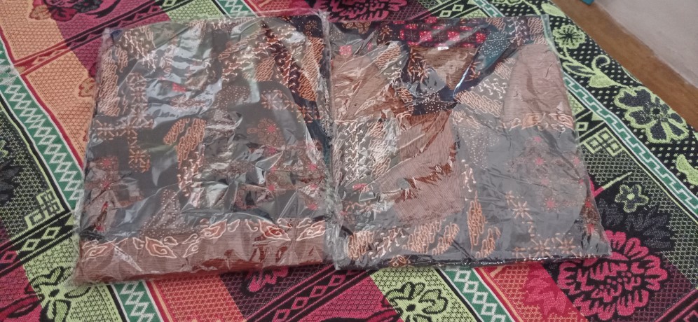Batik Couple Gamis Batik Maura Sania Ruffle Ori Ndoro Jowi Dnt Size M L Xl All Size