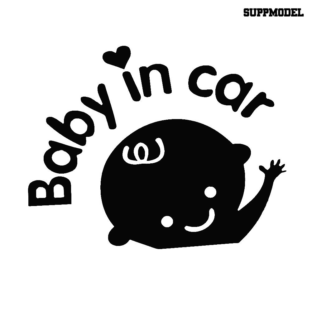 Supmodel Baby in Car Cute Vehicle Body Window Safety Sign Reflective Decals Sticker Decor
