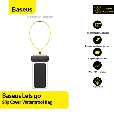 BASEUS LETS GO WATERPROOF BAG CASE HP ANTI AIR BASAH SLIP COVER