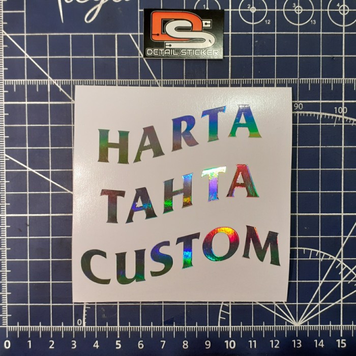 

Stiker Harta Tahta CUSTOM HOLOGRAM SILVER | Cutting Sticker harta tahta wanita