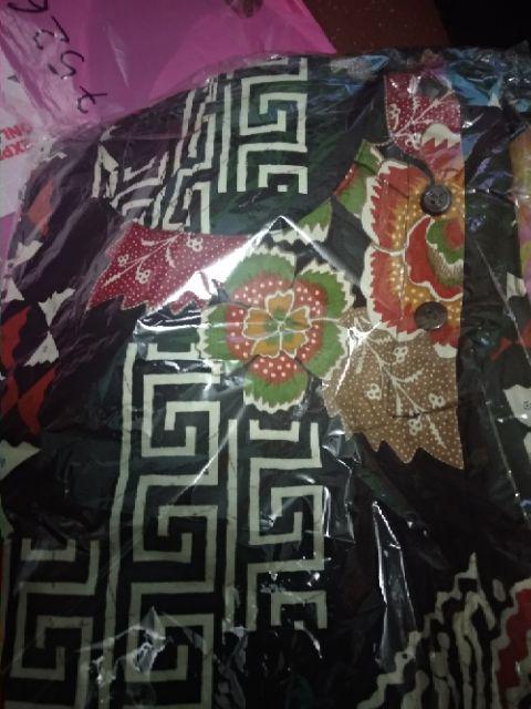 Vl88 - Atasan Baju Batik Wanita Lengan Panjang U/ Blouse Muslimah & Hijaber Bahan Katun Strecth