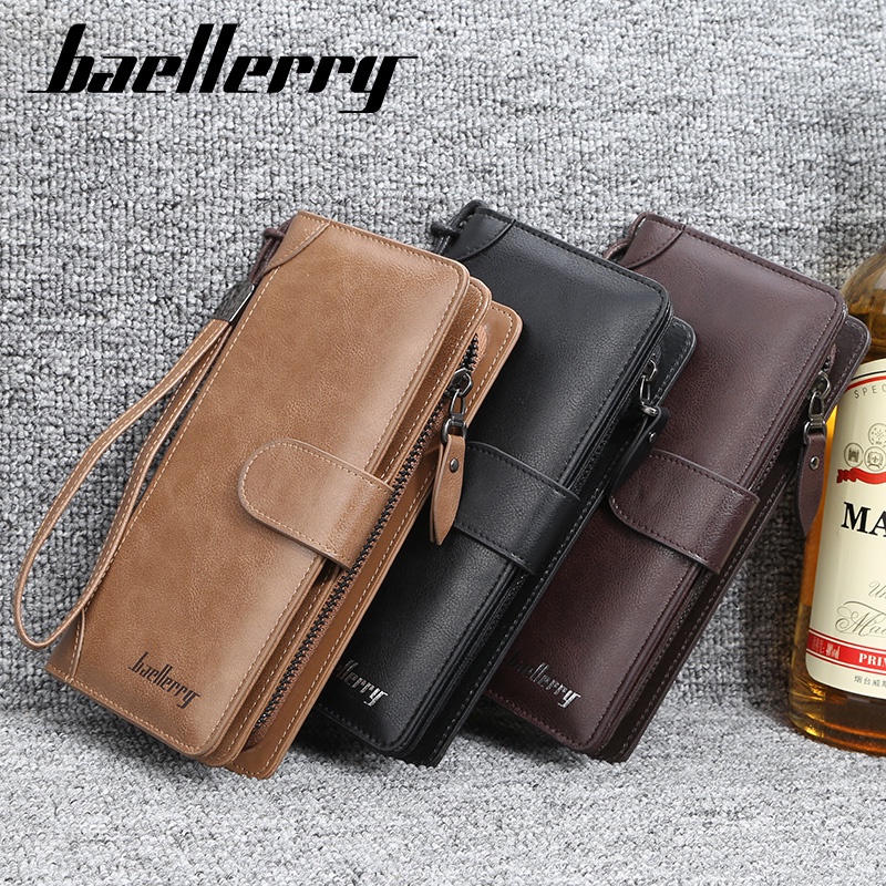 BAELLERRY S6701 Dompet Pria Wanita Panjang Bahan Kulit PU Leather Premium WATCHKITE BAEOS-6