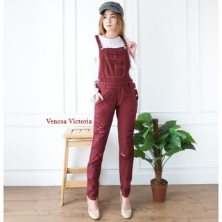 Jumpsuit Ripped Jeans  Wanita Overall Baju  Kodok  Warna 