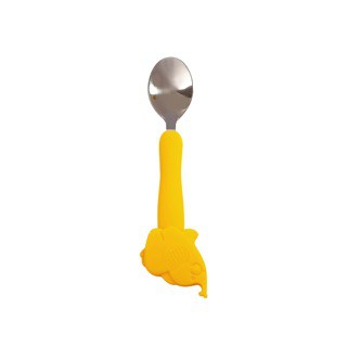 Little Giant Stainless Steel Spoon With Silicone Handle Sendok Makan Bayi LG.1124