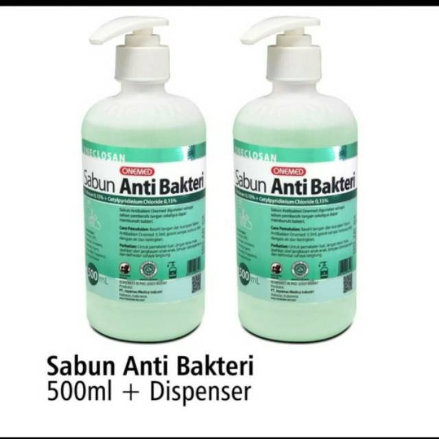 Sabun Anti Bakteri 500ml Onemed + Dispenser(pump)