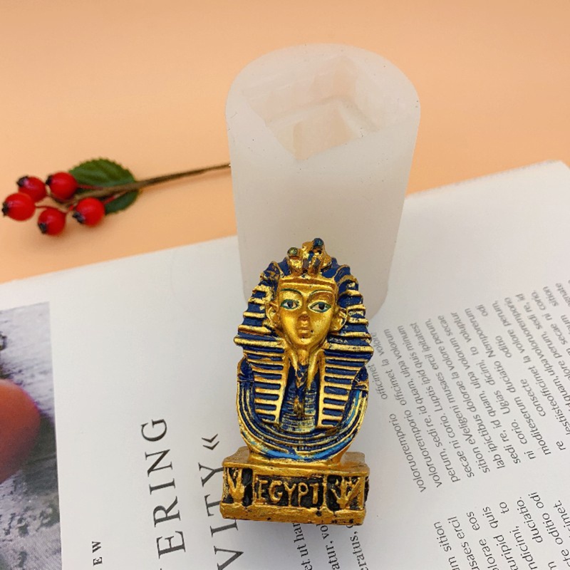 SIY  Ancient Egyptian Pharaoh Epoxy Resin Mold Aromatherapy Plaster Silicone Mould DIY Crafts Home Ornaments Decorations Mold