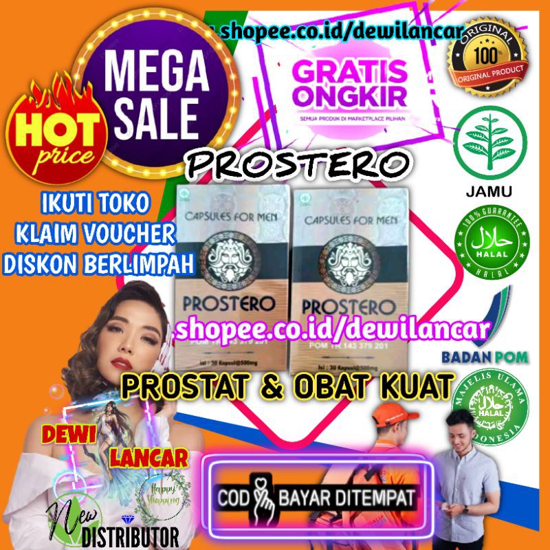 PROSTERO ASLI 100% ORIGINAL OBAT PROSTAT MASALAH BUANG AIR KECIL OBAT KUAT PRIA SUPLEMEN TAHAN LAMA