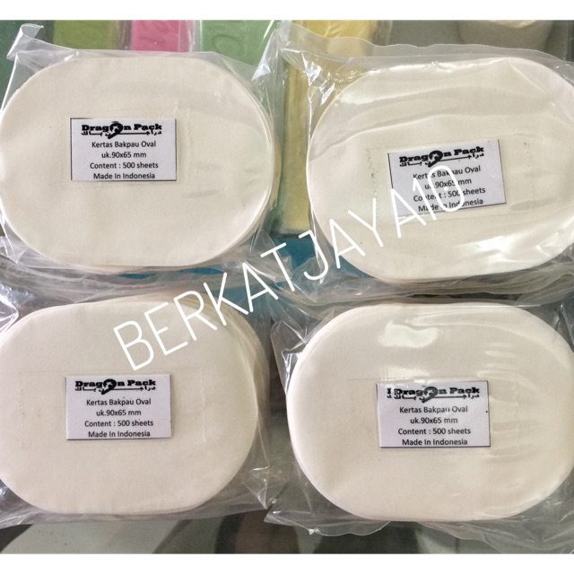 Kertas Bakpao Alas bakpau oval 90x65 mm isi 500 pcs