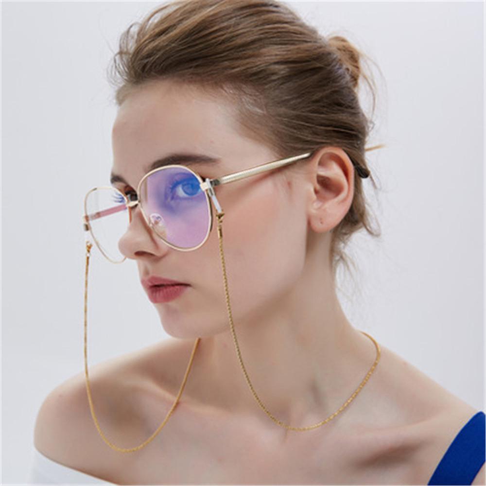 Wonder Kacamata Rantai Wanita Pria Non-slip Metal Vintage Eye Wear Aksesoris