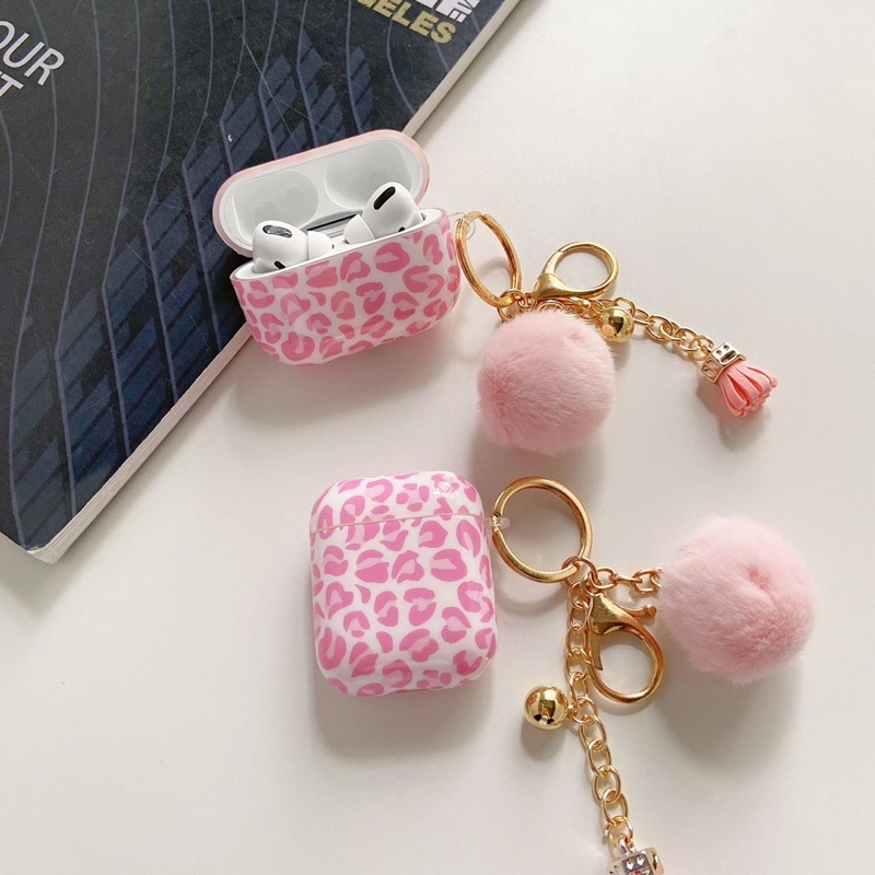 Pink Leopard Softcase for Airpods 1/2 Pro 3 Case Airpods Lucu