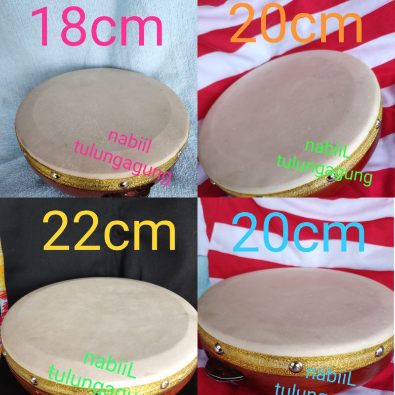 rebana alat musik Hadrah Hadroh 18 20 22cm