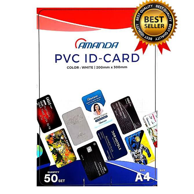 

Kertas PVC Bahan ID Card Instan 50 Sheet Merk Amanda