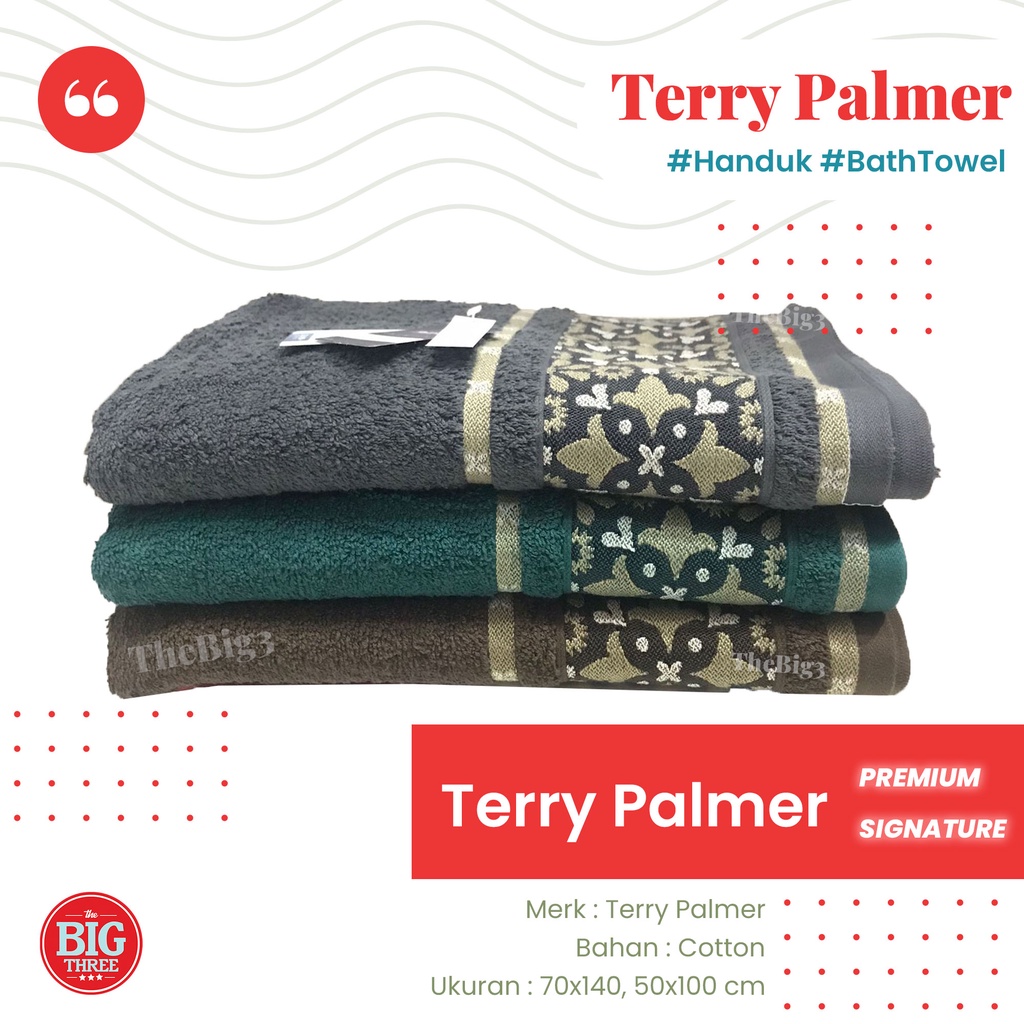 TERRY PALMER Signature / Premium Handuk Mandi  70X140 / 50X100 Tebal Lembut Besar TBT