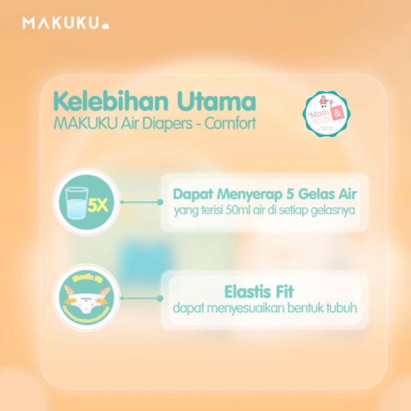 Makuku Air Diapers COMFORT Tape &amp; Pants | Popok Bayi Perekat &amp; Celana