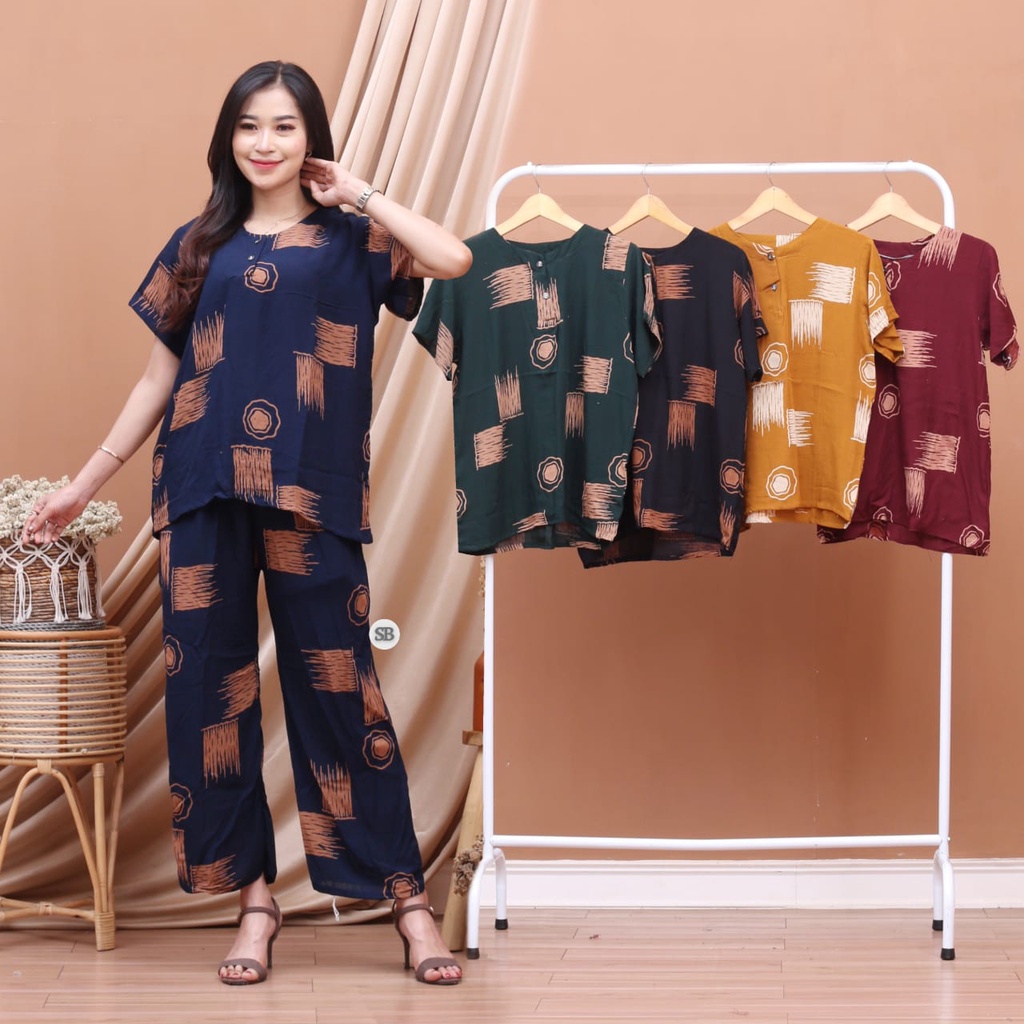 Piyama Batik / Setelan CP batik Rayon Katun / Setelan CP adem