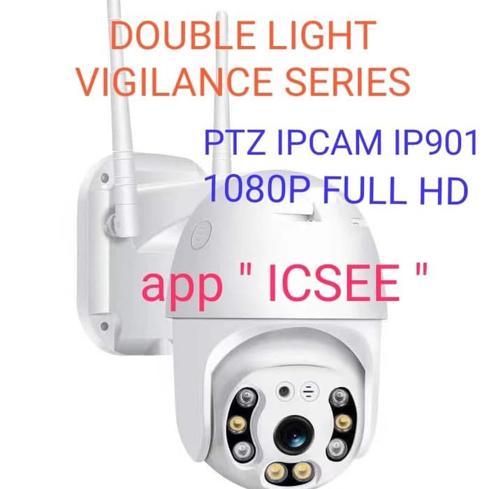 CCTV WIFI WIRELESS MINI PTZ DOUBLE LIGHT VIGILANCE LENSA 5MP FULL HD 1080p