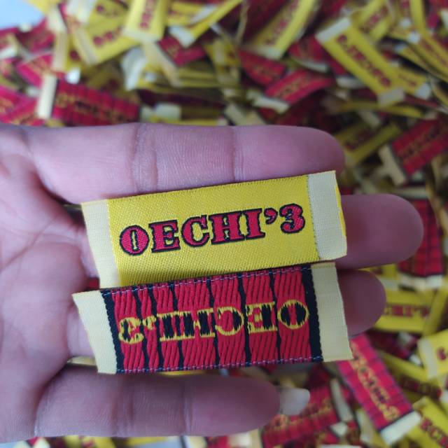 

Label woven damaks/rajut murah, mnimal order 1000pcs
