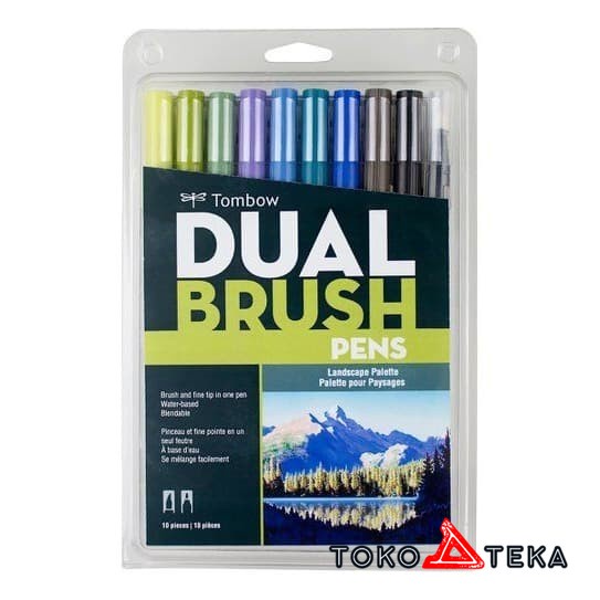 

COD Tombow Dual Brush Pen Set 10 Colors Landscape Palette Murah Hemat