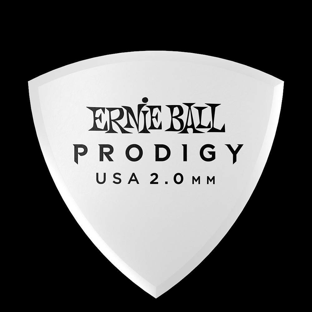 Ernie Ball 2.0mm White Shield Prodigy Picks 6pack P09337