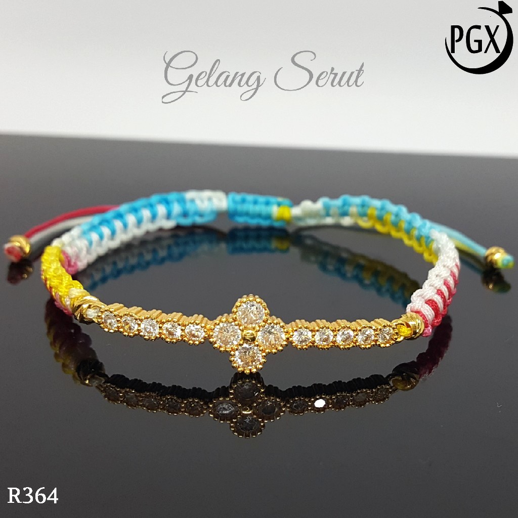 PGX Gelang Serut Xuping Wanita Perhiasan Lapis Emas Aksesoris Fashion Premium R364