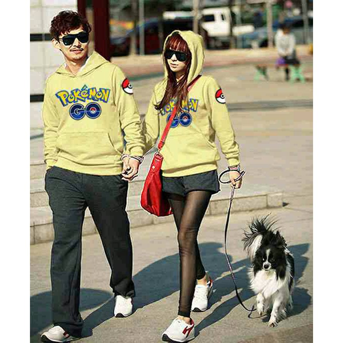 New Couple Sweater Hoodie Pokemon Go Yellow Exclusive