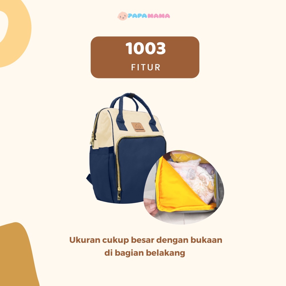 Papamama Diaper Bag Ransel - Tas Ransel Diaper Bayi Papamama