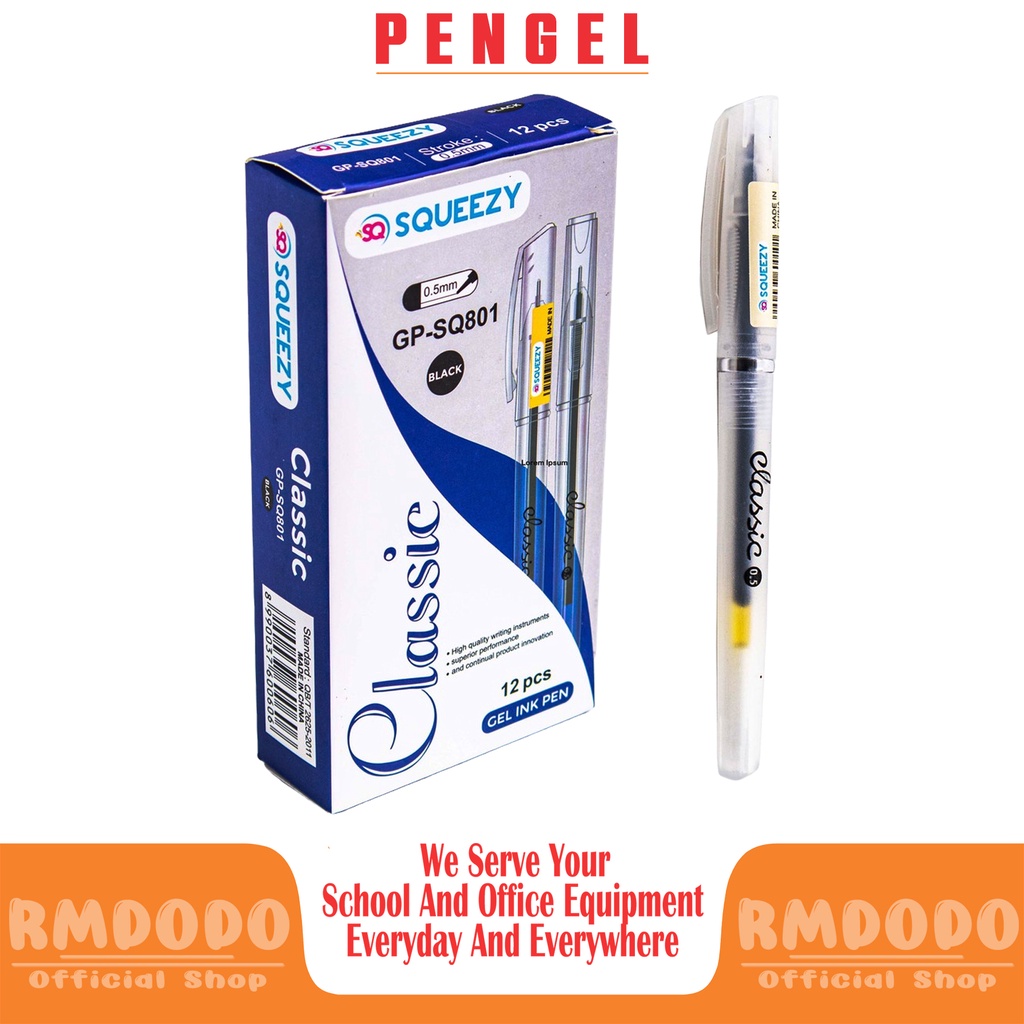 

Rmdodo Pulpen Gel 1 Lusin Classic Murah / Pen Gel / Bulpoin Gel 0.5mm 1 Pack Isi 12 / Pen / Pen Tinta Hitam
