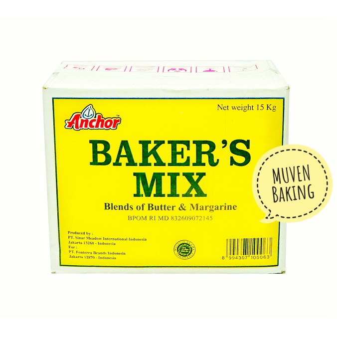 

PAKET HEMAT ANCHOR BAKERS MIX BUTTER BLEND 1 KG / BAKER CAMPURAN MENTEGA !!!!