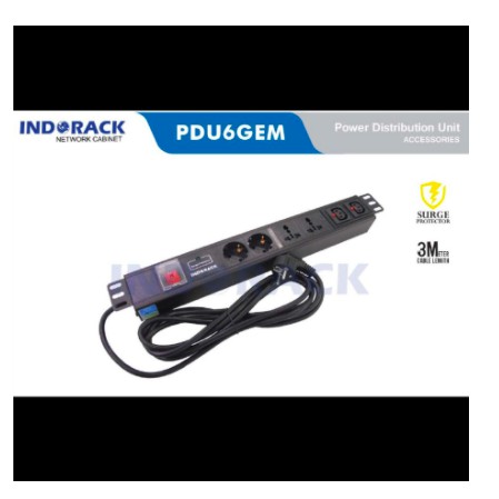 PDU 6 OUTLET GERMANY/EUROPE/MULTI - INDORACK PDU6GEM 6 SOCKET PORT