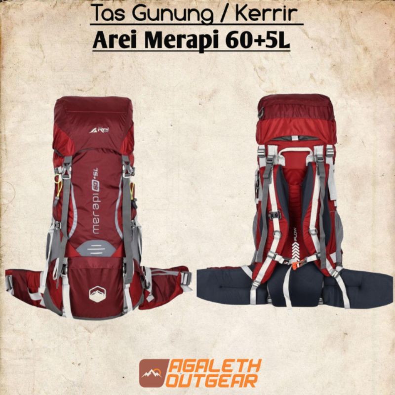 Tas Gunung Kerrir Arei Merapi 60+5 Liter