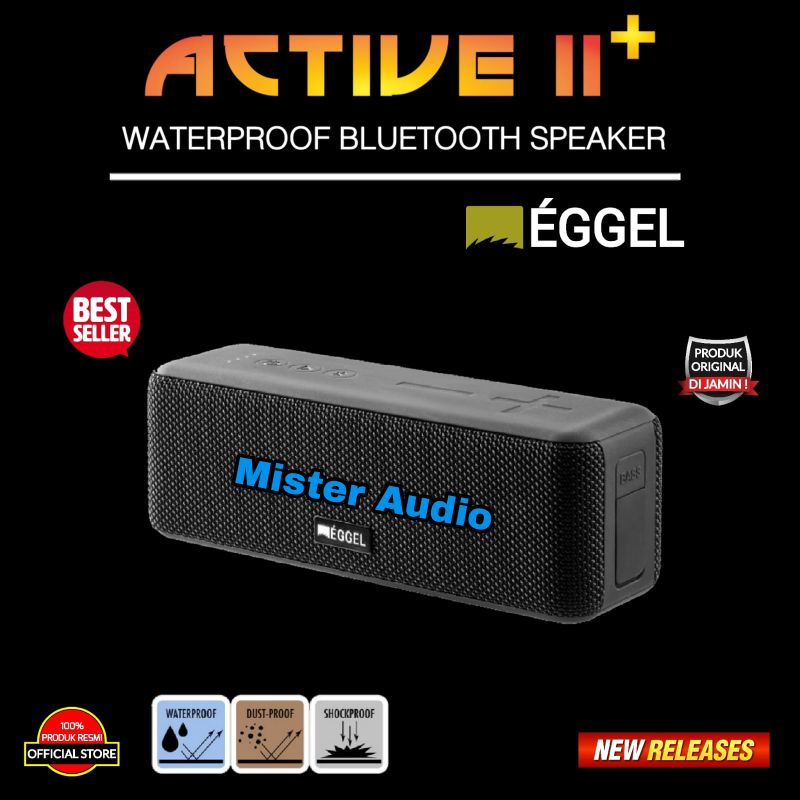 EGGEL Active 2 Plus / Active 2+ Waterproof Bluetooth Speaker with Dual EQ Original