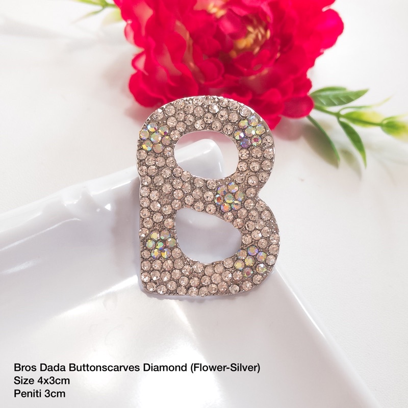 BROS BUTTONSCARVES KW (PART 5) BROS B-Diamond flower-silve