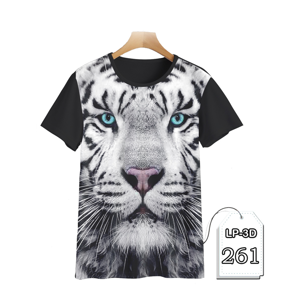 Kaos Anak Harimau Putih Kaos Harimau MAUNG 3D Anak #LP3D-261