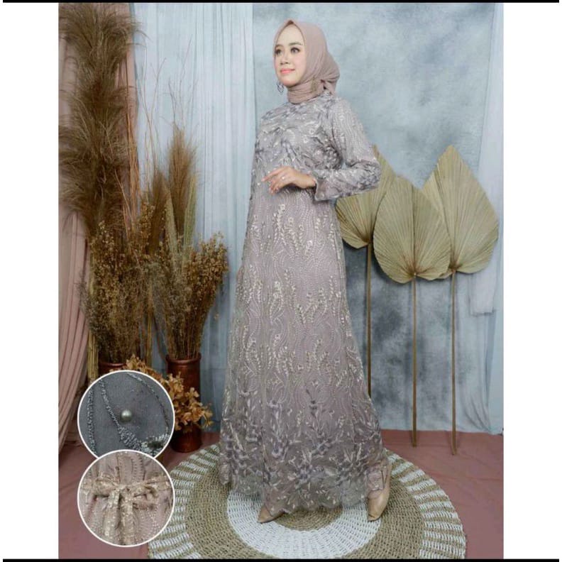 New Colection /GAMIS REYNA DRESS   /GAMIS PESTA FASHION TERBARU/GAMIS MAXI TILE  BUSUI/GAMIS MAXI  MUSLIMAH/ GAMIS FASHIEN MUSLIMAH /GAMIS PESTA BAHAN  TILE MUTIARA /GAMIS KEBAYA TERBARU