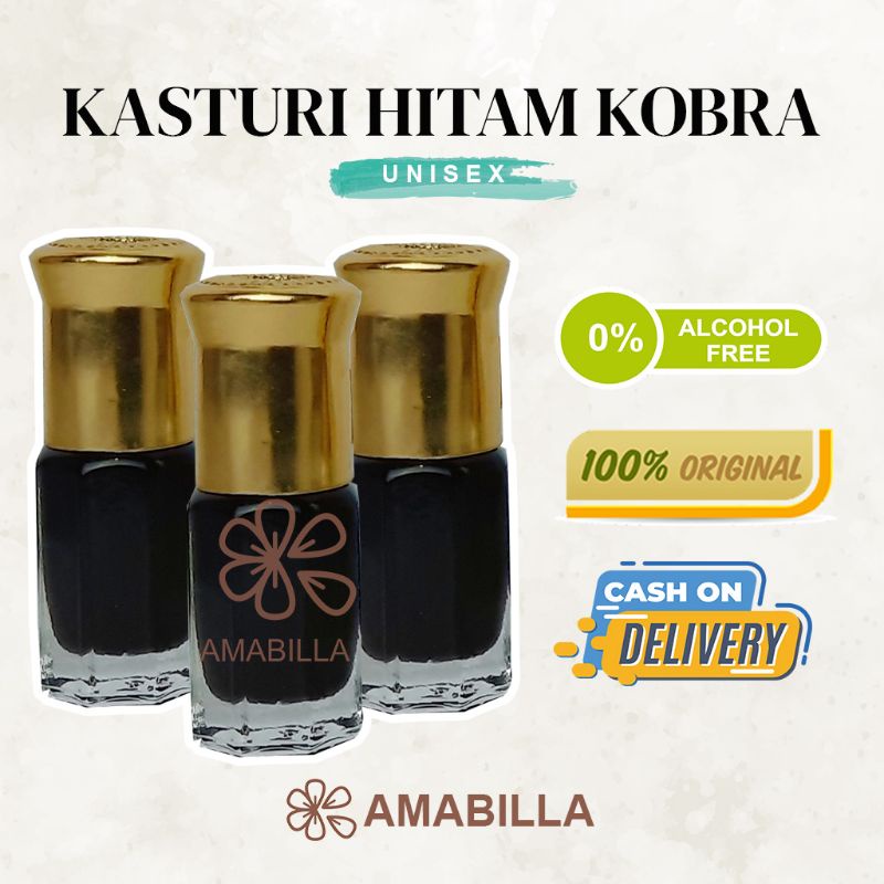 Parfum Aroma KASTURI HITAM KOBRA Original Non Alkohol 3ml 6ml 12ml Parfum Original Bibit Parfum Murn