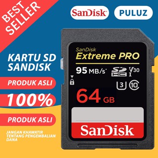 SanDisk Extreme PRO Kartu SD card 32G 64G 128G sandisk sdhc sandisk micro sd vgen memory card camera