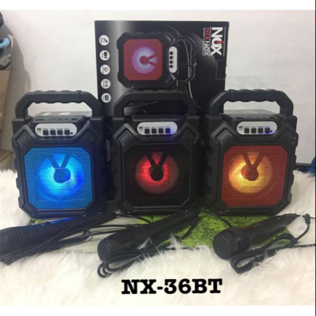 Speaker bluetooth karaoke nix-nox nx-36BT speaker karaoke free microphone buat karaoke