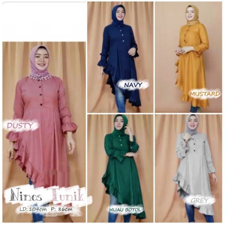 DISKON BAJU TUNIK MUSLIM | tunik wanita | TUNIK MUSLIMAH TERBARU TUNIK ALA KOREA ARAB INDIA NINOS